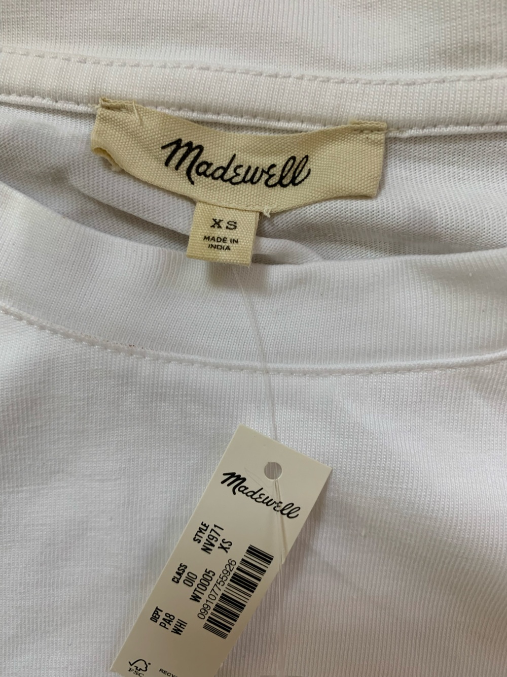 Madewell NWT White Puff-Sleeve Blouse Size XS - Picture 2 of 7